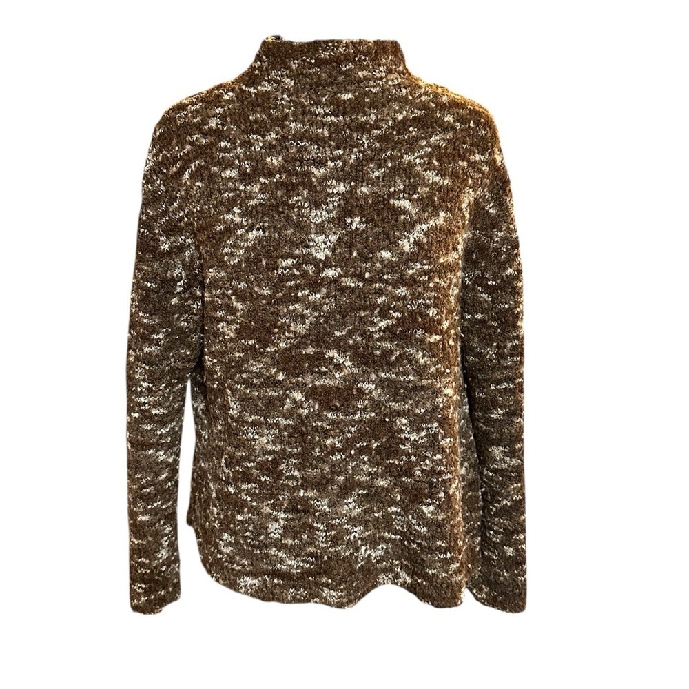 CAROLE LITTLE SPORT Brown Boucle High Neck Sweater Ladies Medium 90s
